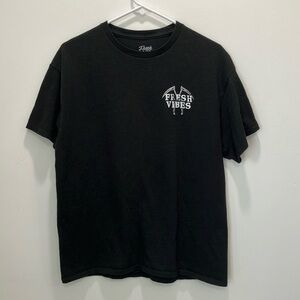 Casual Black Short Sleeve Tees